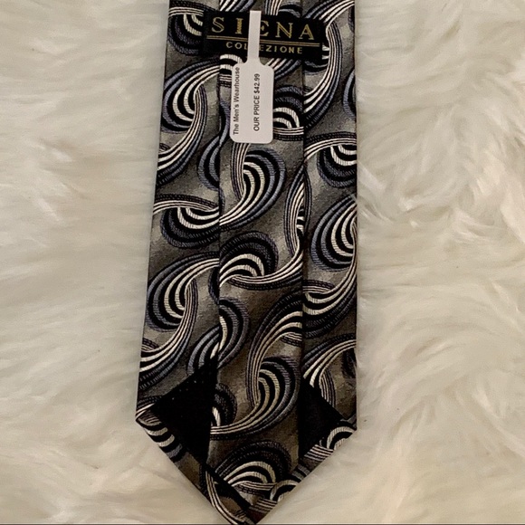 Siena Collezione 100% Silk Hndmde Tie - Picture 4 of 6